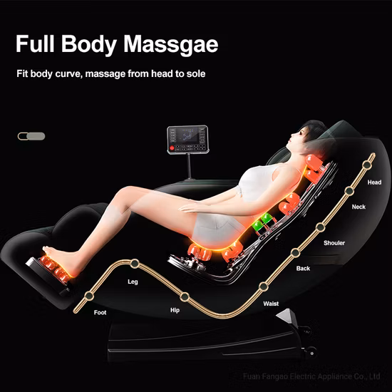 Amazon Лидер продаж Fauteuils Massage 4D Невесомость Роскошный массажер шиацу для всего тела Электрический массажный стул 3D